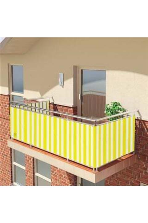 Uzmanhırdavat Balkon Demiri Örtüsü 70 Cm X 5 Metre Sarı Renkkusgözlü Çırt Kelepçe Hediyeli