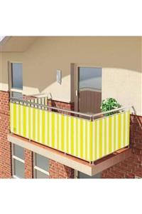 Uzmanhırdavat Balkon Demiri Örtüsü 70 Cm X 5 Metre Sarı Renkkusgözlü Çırt Kelepçe Hediyeli