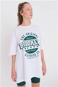 Addax Baskılı Oversize T-shirt P9578 - A11