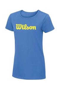 Wilson Kadın T-Shirt Script Cotton Tee  Mavi (Regatta) ( WRA75820