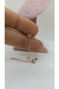 Arescollection Çelik Rosegold Kıkırdak Piercingi