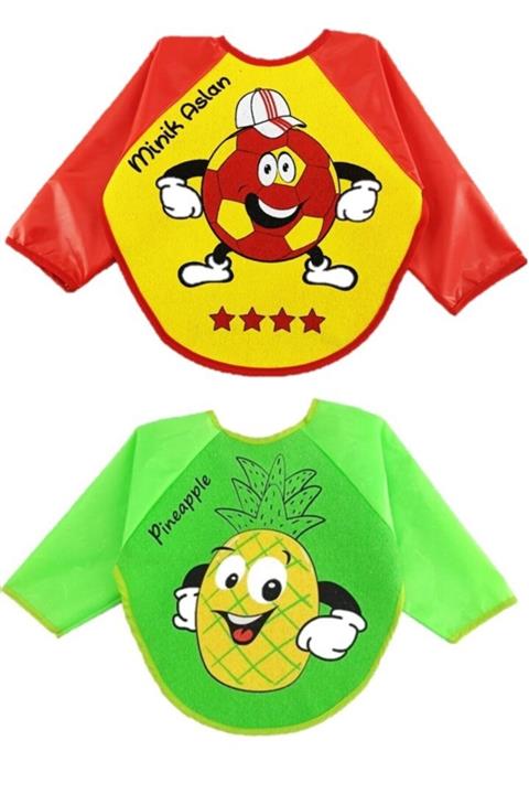 Belinay Minik Aslan Ve Ananas Kollu Mama Önlüğü