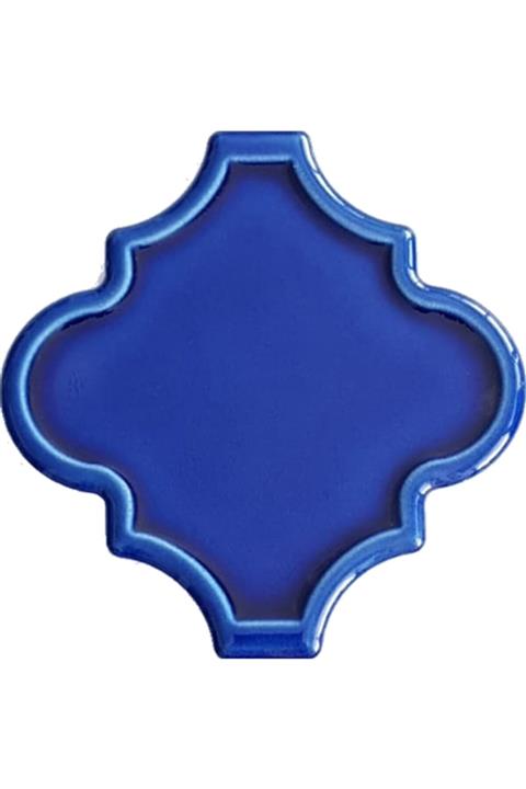 Armada Çini 12x12 Ottoman Rölyefli Arabesk Kobalt Çini Karo Seramik