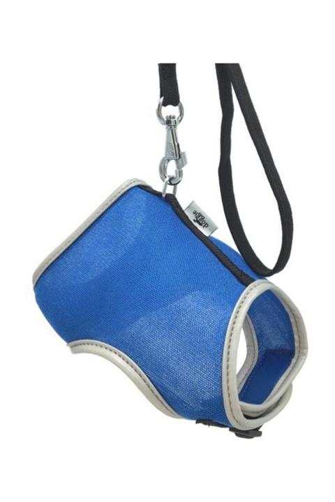 Doggie Cattie Havalı Kumaş Kedi Göğüs Ve Gezdirme Tasma Takımı 25-30 cm Mavi
