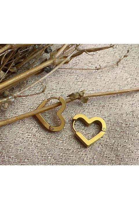 Markiz Takı Kalp Çelik Küpe 1.5 Cm