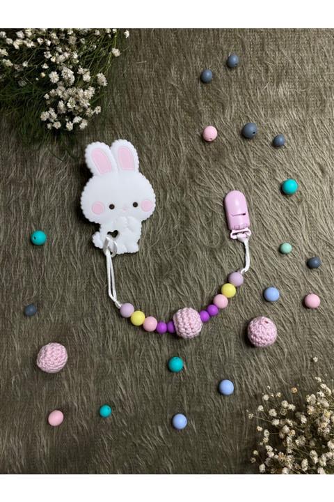 babykitsforyou Pink Rabbit Silikon Diş Kaşıyıcı