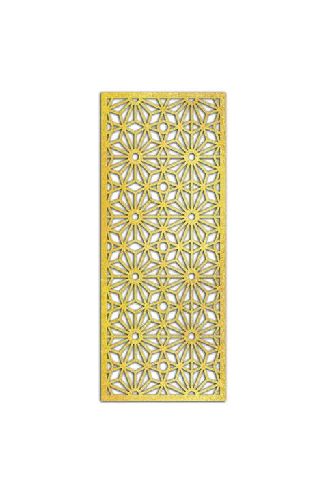 Liar Dekor Liar Ahşap Seperatör (Paravan) - KSP-202 - (18 mm) - (60 cm x 160 cm) - (Gold)