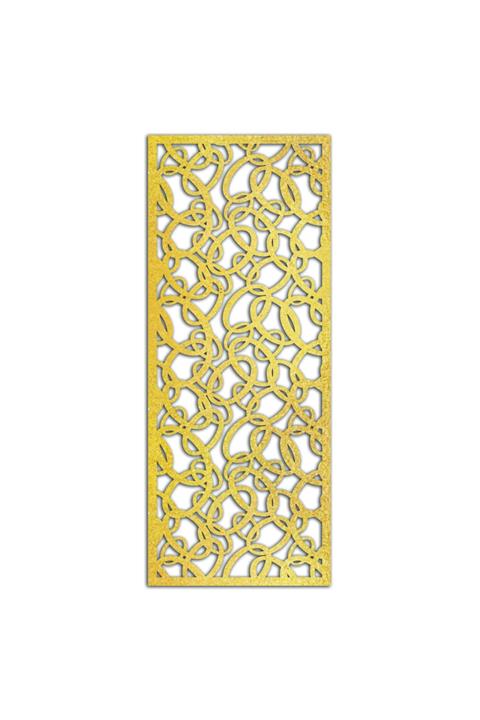 Liar Dekor Liar Ahşap Seperatör (Paravan) - KSP-31 - (18 mm) - (60 cm x 160 cm) - (Gold)