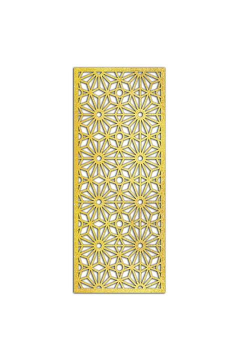 Liar Dekor Liar Ahşap Seperatör (Paravan) - KSP-202 - (18 mm) - (69 cm x 139 cm) - (Gold)