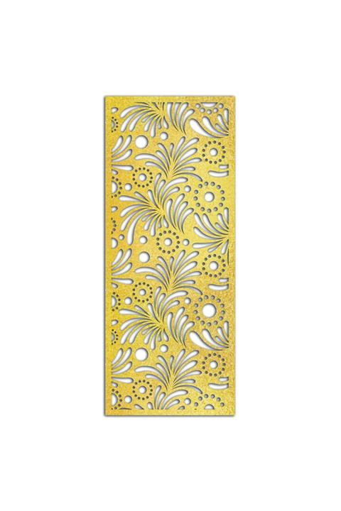 Liar Dekor Liar Ahşap Seperatör (Paravan) - KSP-196 - (18 mm) - (69 cm x 139 cm) - (Gold)
