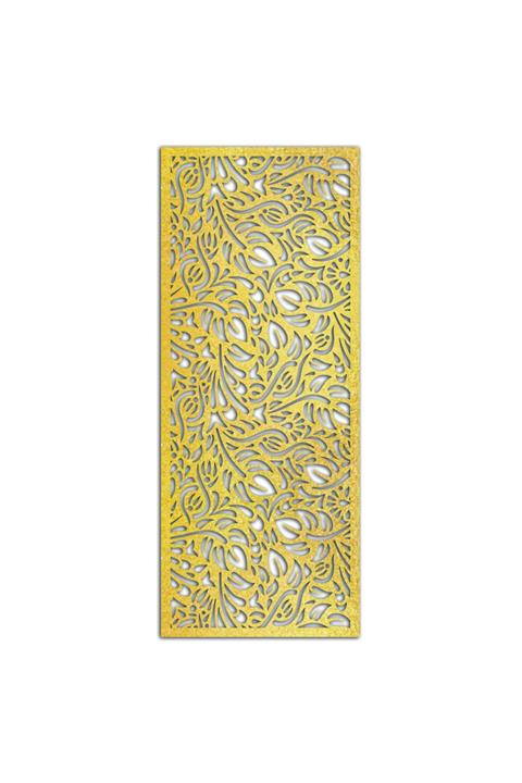 Liar Dekor Liar Ahşap Seperatör (Paravan) - KSP-75 - (10 mm) - (85 cm x 210 cm) - (Gold)