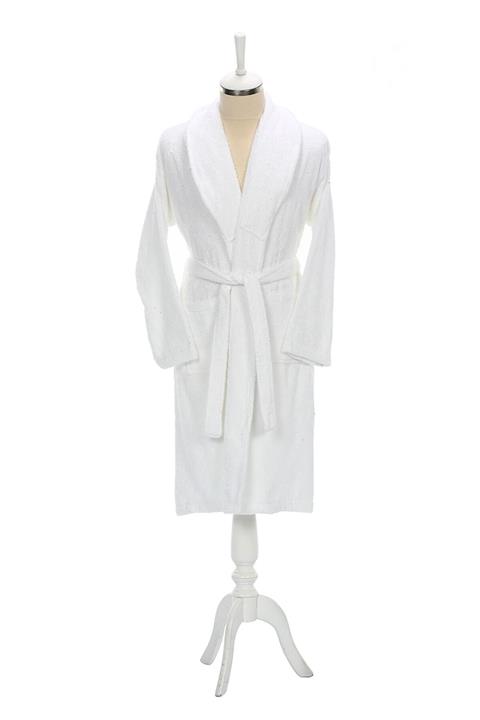 Özdilek Unisex Beyaz Trendy Şalyaka Bornoz