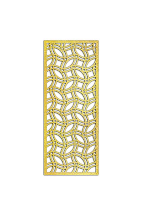 Liar Dekor Liar Ahşap Seperatör (Paravan) - KSP-69 - (10 mm) - (85 cm x 210 cm) - (Gold)