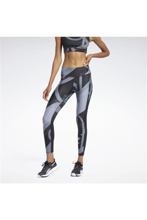 Reebok Kadın Siyah Essential Allover Print  Tayt (gl2296)
