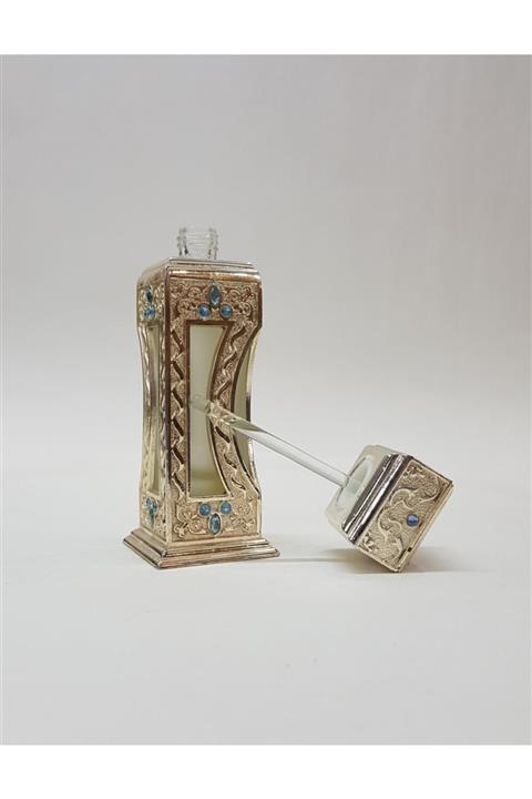 ZEYD ESANS Döküm Kaplama Motifli Cam Çubuklu Parfüm Esans Şişesi 12 ml