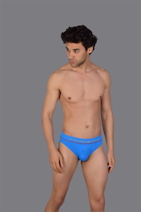 COTBOXER Dikişsiz Microfiber Ultra Yumuşak Erkek Slip Norveç Mavisi