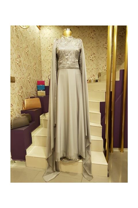 ALFAABİYE Meyra Butik Nurbanu Pelerinli Özel Abiye