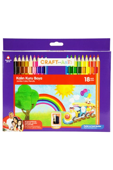 Craft and Arts Kuru Boya Jumbo 18 Li Cakb-j18