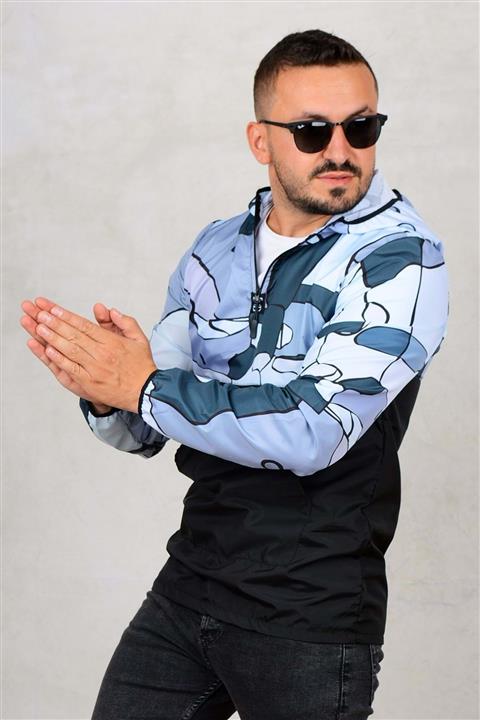 Edwox Erkek Taş Desenli Yağmurluk E101