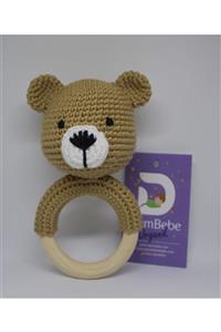 DEMBEBE Organik Amigurumi Açık Kahve Sevimli Ayıcık Diş Kaşıyıcı