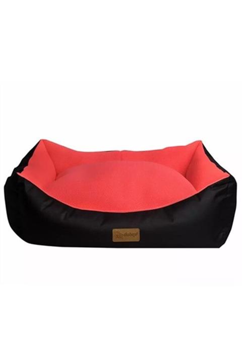 Dubex Dondurma Köpek Yatağı 78x60x22 cm Siyah/Pembe Large