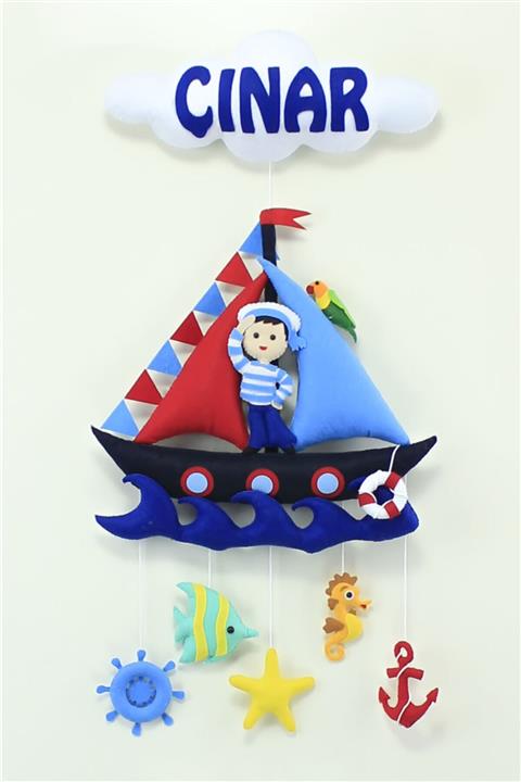 Renkli Hayallerim Çınar Isimli Denizci Oda Kapı Süsü