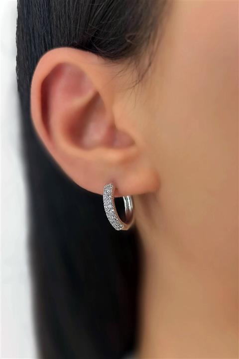 Çlk Accessories Taşlı Halka Küpe Trküpe34279 Yb33503