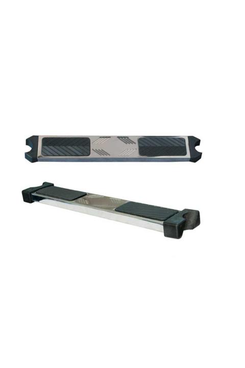 Gemaş Paslanmaz Çelik Aısı 304 Kalite Merdiven Basamağı - Lastik Pedli. Ø42 Mm Boru Için.500 Mm.