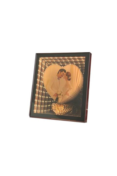 Berrinstore Ayna Led Li Çerçeve Led Işıklı Fotoğraf Çerçevesi