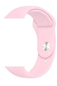 Apple Watch 1 2 3 4 5 6 Se 44 Mm Silikon Ayarlanabilir Kordon Pembe + Popsocket