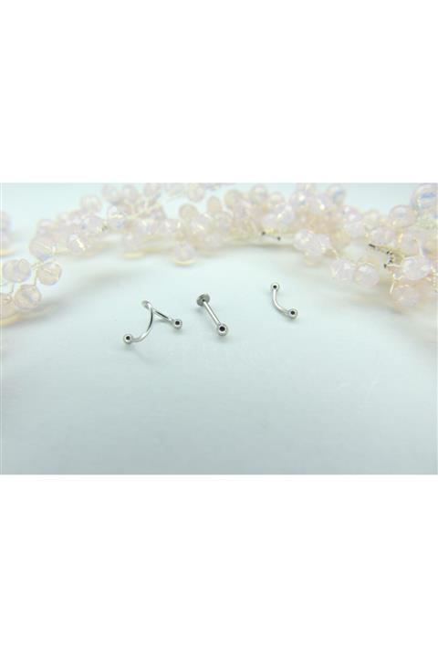 Btn Piercing 3'lü Kombin Piercing Helix-tragus-dudak