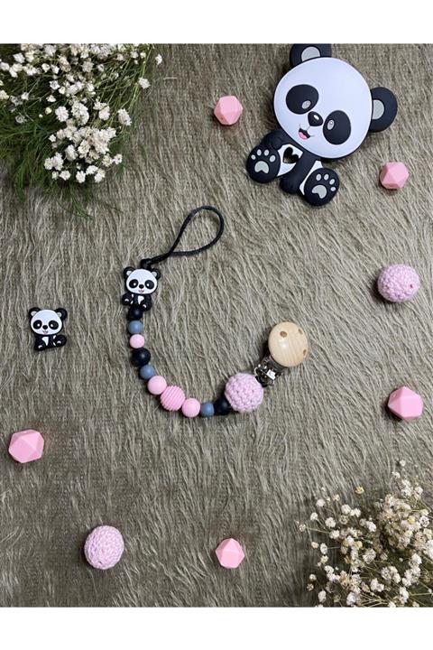 babykitsforyou Pink Panda Silikon Diş Kaşıyıcı