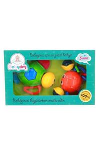 BİRLİK TOYS Babycim 2'li Deniz Hayvanları Çıngırak Hardal