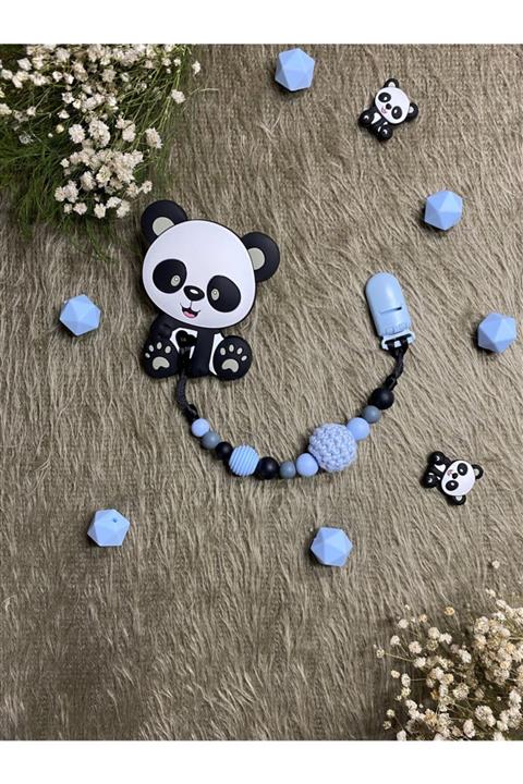 babykitsforyou Blue Panda Silikon Diş Kaşıyıcı