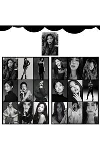 Kpop Dünyasi Blackpınk Jennie '' Black And White '' Fotokart Seti