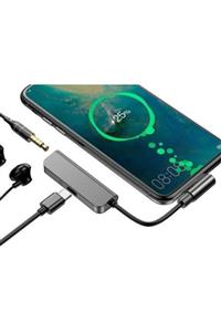 Baseus 18w Type-c 3.5mm Jack Kulaklık Dönüştürücü Çoğaltıcı Şarj Ve Müzik Huawei Xiaomi Samsung Şarj