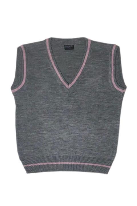 BERRİNMİLLA Çocuk Pembe Çizgili Gri Renk Süveter