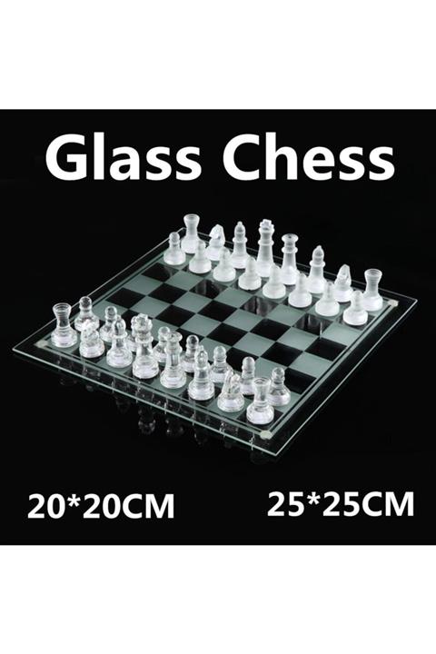ema Glass Chess Cam Satranç Takımı (25 Cm X 25 Cm)