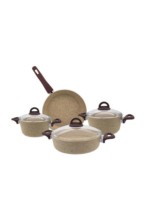 Aryıldız Pedro 7 Parça Tencere Seti Brown