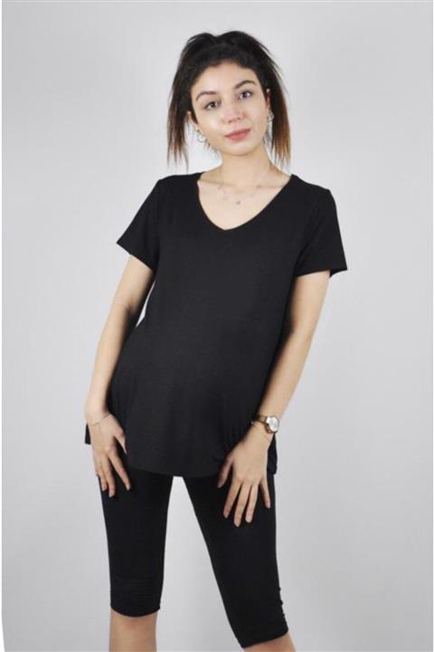 MERLİYN GİYİM Kadın V Yaka Tshirt