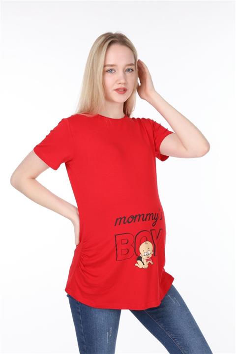 Işşıl Kadın  Annesinin Oğlu Viskon Hamile Kısa Kol T-shirt