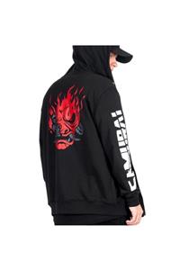 Bant Giyim - Cyberpunk 2077 Baharlık Siyah Fermuarlı Sweatshirt