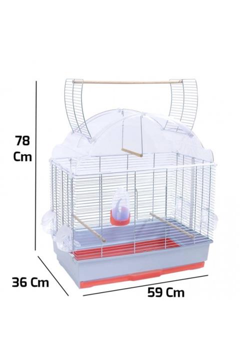 Mps Italia Fop Olga Üstü Açılabilir Kuş Kafesi 59x36x66 Cm