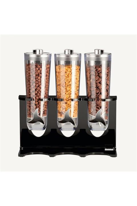 Zicco Standlı Cornflakes Aleti, 3'lü, 40x17x44 Cm, Siyah