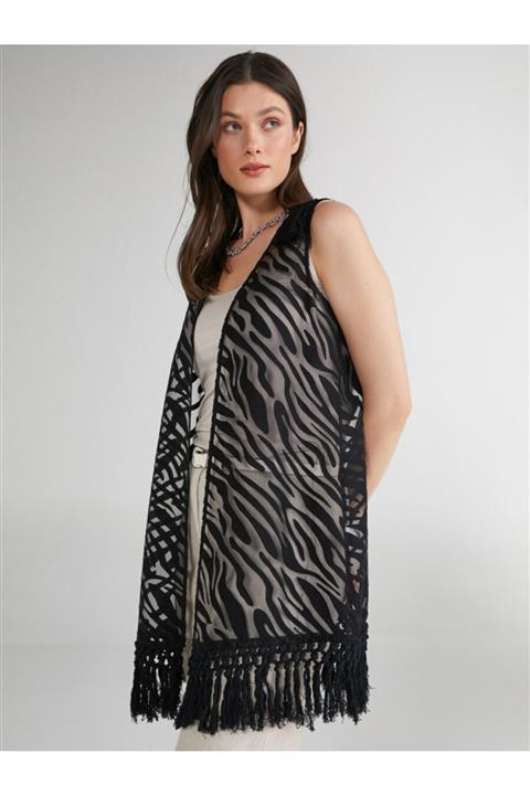 Faik Sönmez Yaprak Desenli Yelek 60723