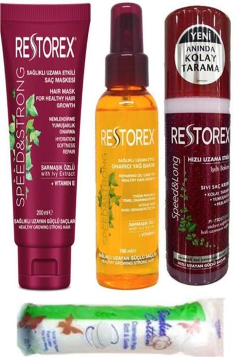 Restorex Sıvı Saç Kremi +onarıcı Bakım Saç Maskesi+saç Bakım Argan Yağı