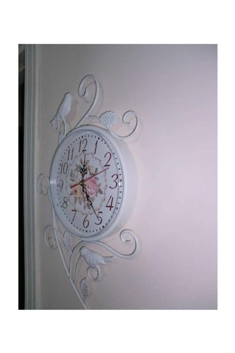 binbirçeşit Kuşlu Ferforje Duvar Saati