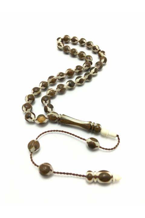 KANUNİ TESBİH Pelesenk Işlemeli Deve Kemiği Tesbih