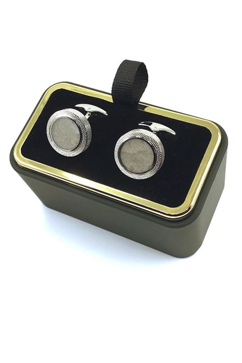 La Pescara Taş Renk Yuvarlak Kol Düğmesi Kd414