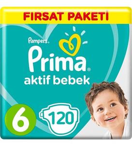 Prima Bebek Bezi 6 Beden Fırsat Paketi 13-18 Kg (3*40) 120 Adet